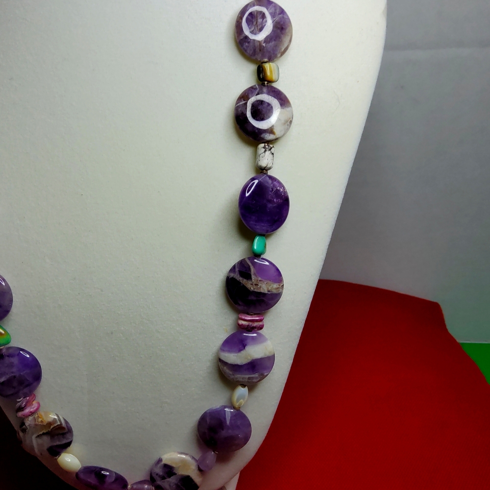 Amethyst Artesian Made Necklace - image 4